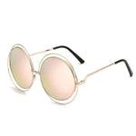 Gold&Pink Light Retro Sunglasses