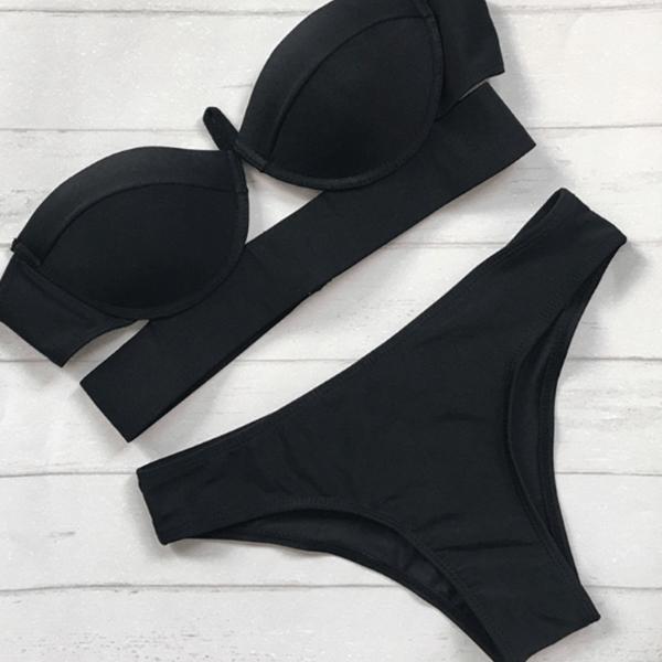 Black Strapless Bikini
