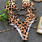 Cheetah Cut Out Wrap Around Swimsuit Chloe