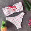 Ruffle Polka Dot Bandeau Bikini Fiona