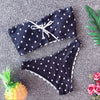 Ruffle Polka Dot Bandeau Bikini Fiona